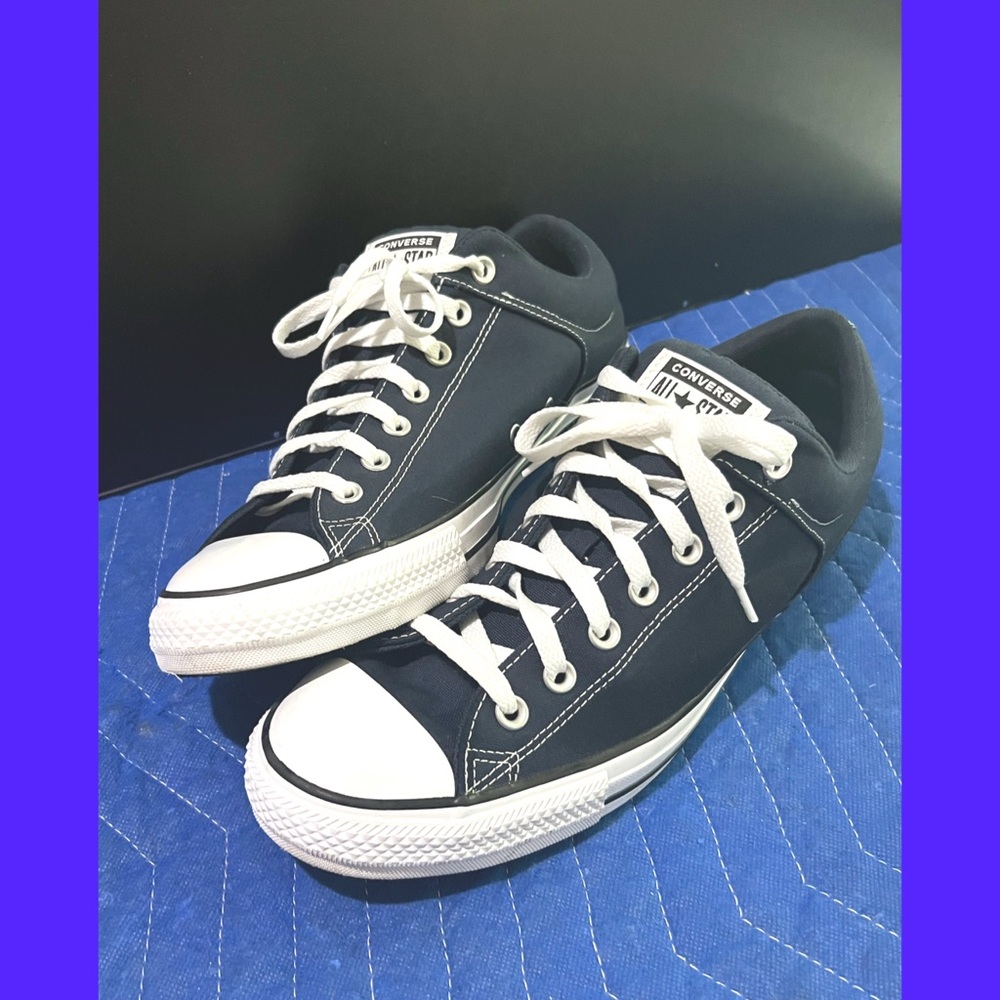Converse Navy and White Low-Top Sneakers